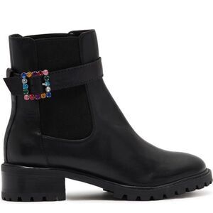 Schutz leather Buckle lug sole boot  in black size 7,5 new